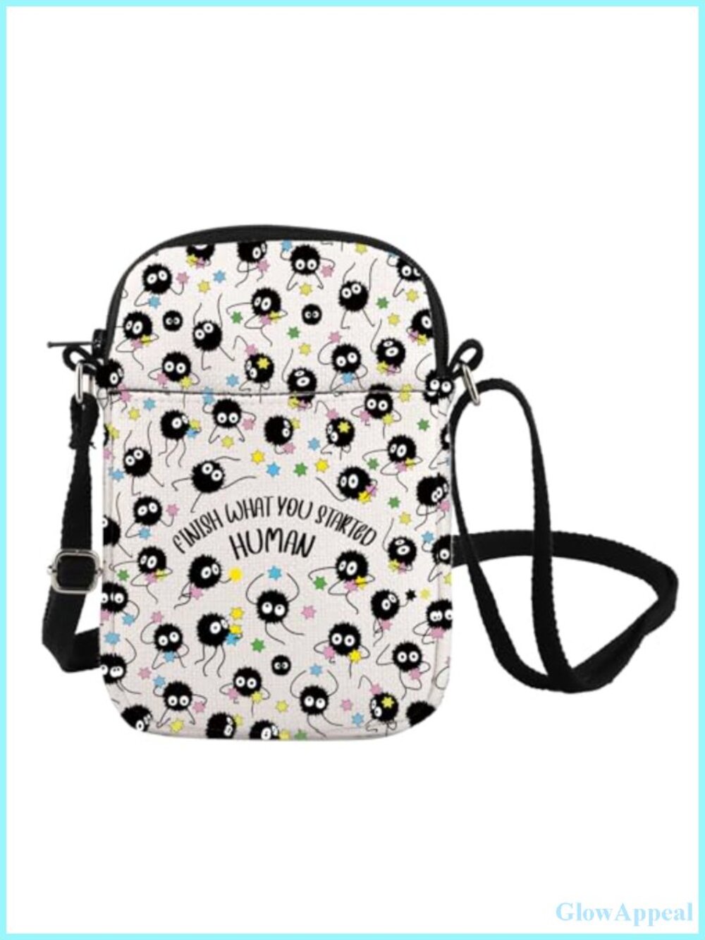 Polyester Cartoon Crossbody Bag Messenger Shoulder Bag Adjustable Strap 3